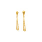 Textured Pyramid Gold Earrings