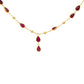 Rubira Drop Charm Gold Necklace