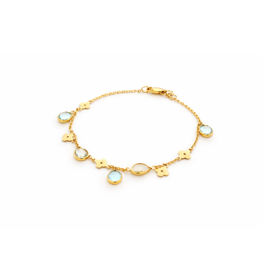 Aurelia Blossom Charm Gold Bracelet