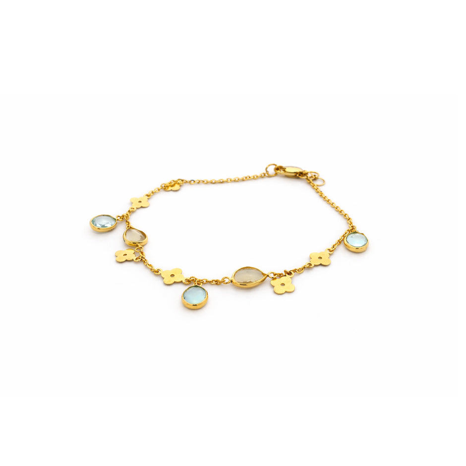 Aurelia Blossom Charm Gold Bracelet