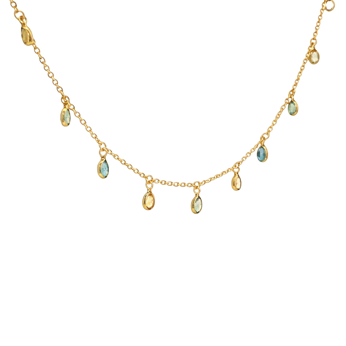 Aurelia Aqua Drop Gold Necklace