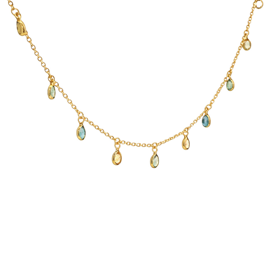 Aurelia Aqua Drop Gold Necklace