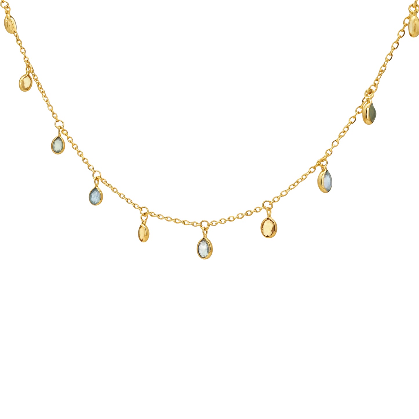 Aurelia Aqua Drop Gold Necklace