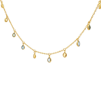 Aurelia Aqua Drop Gold Necklace