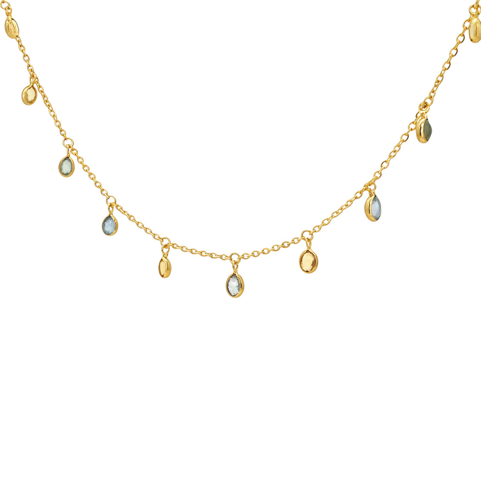 Aurelia Aqua Drop Gold Necklace