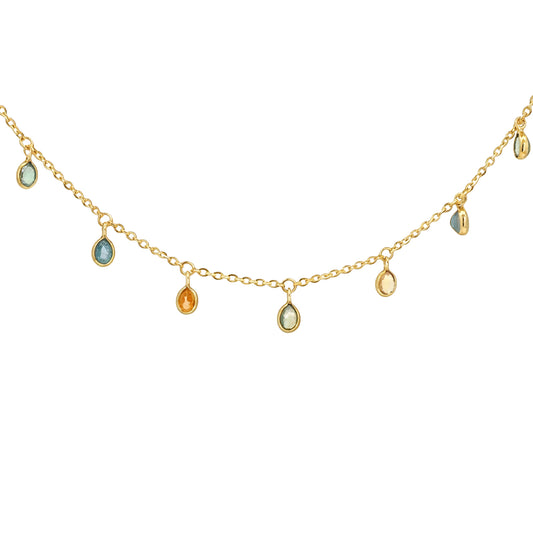 Aurelia Aqua Drop Gold Necklace