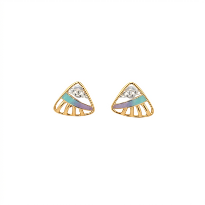 Aurora Arc Gold Earrings