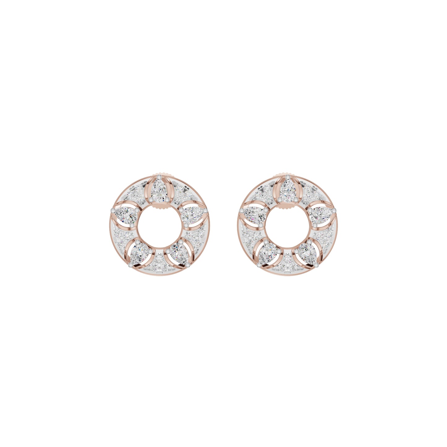 Aurielle Crown Diamond Earrings