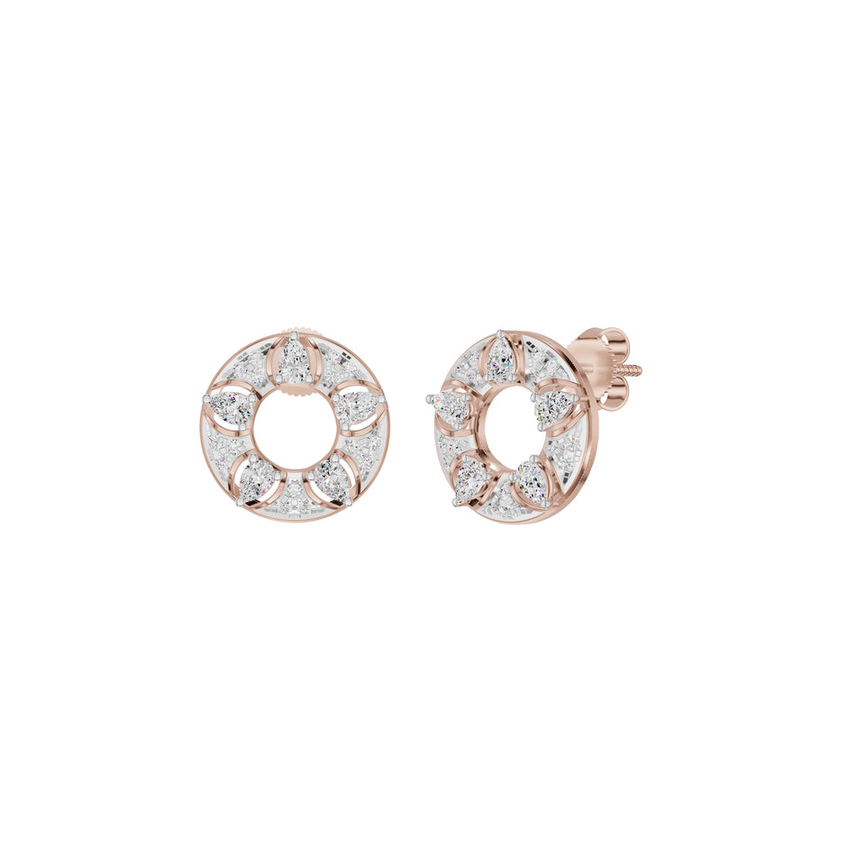 Aurielle Crown Diamond Earrings