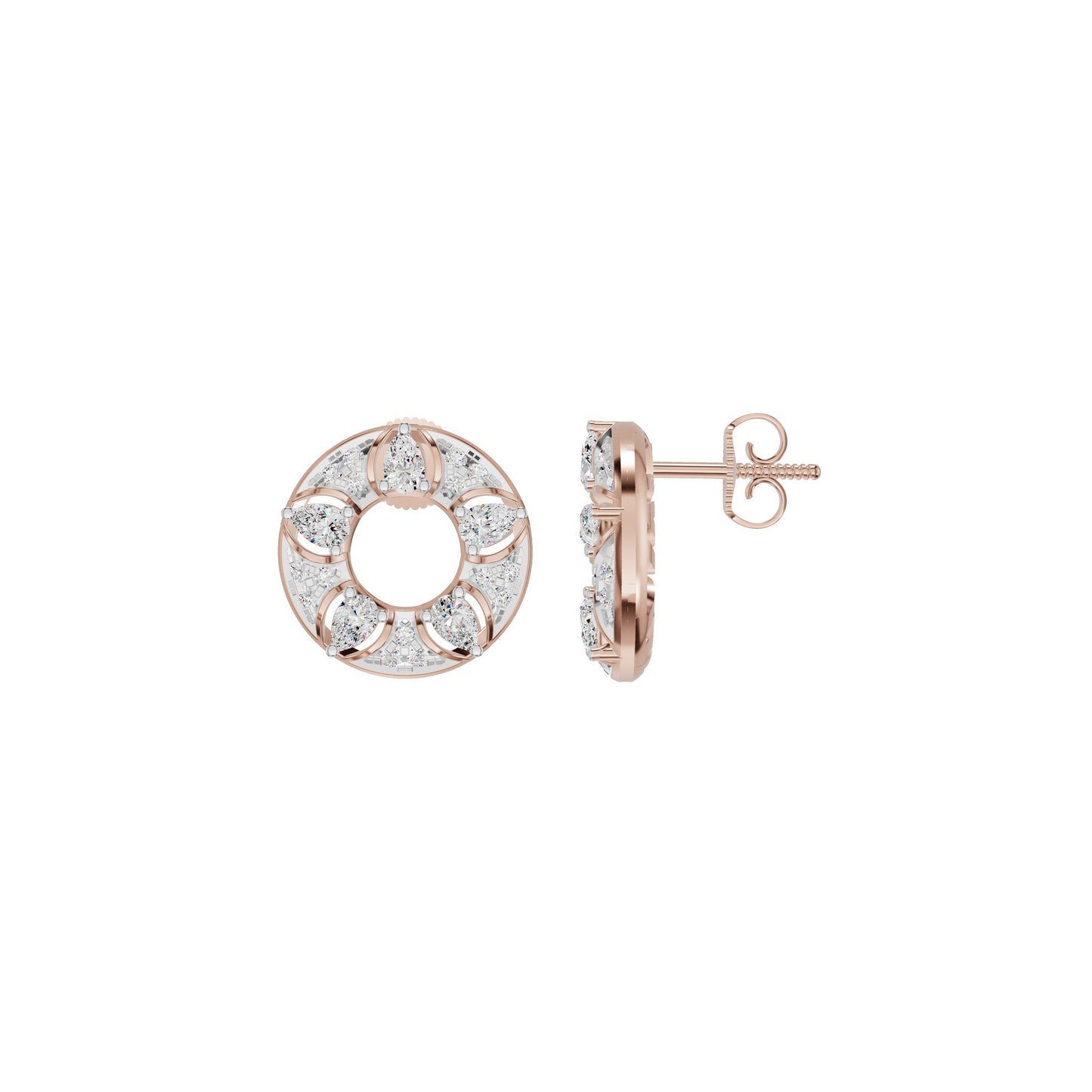 Aurielle Crown Diamond Earrings