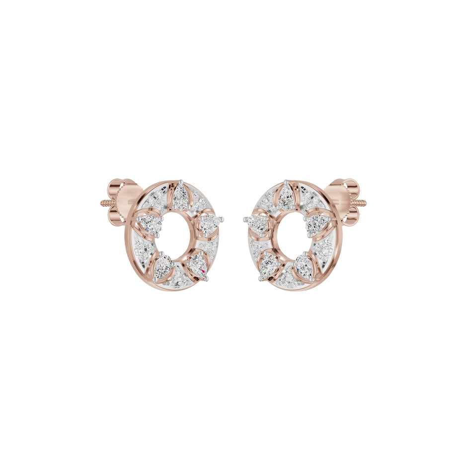 Aurielle Crown Diamond Earrings