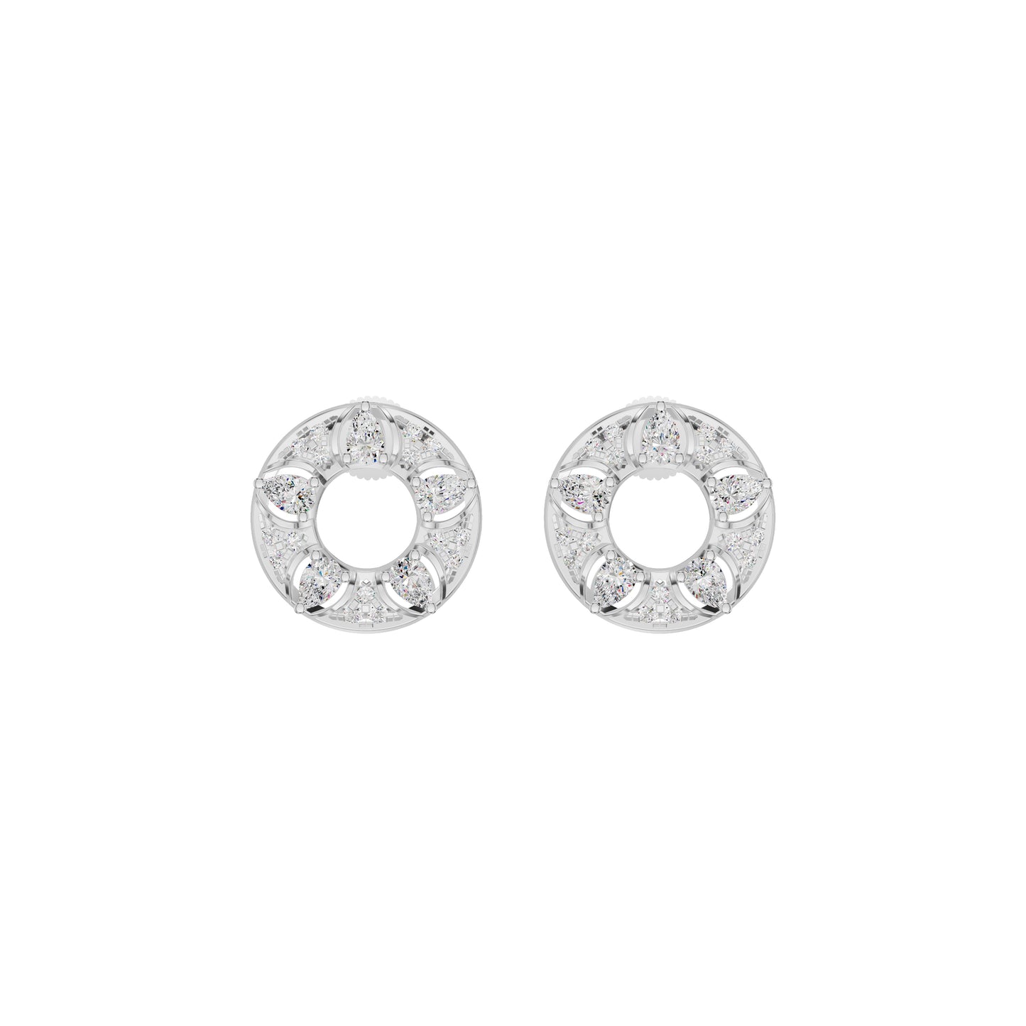 Aurielle Crown Diamond Earrings