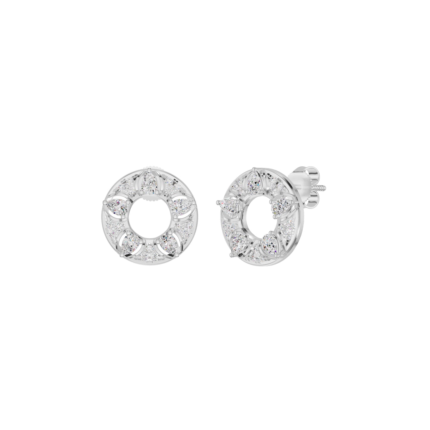 Aurielle Crown Diamond Earrings