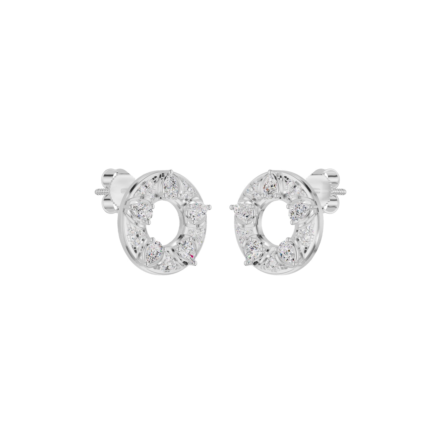 Aurielle Crown Diamond Earrings