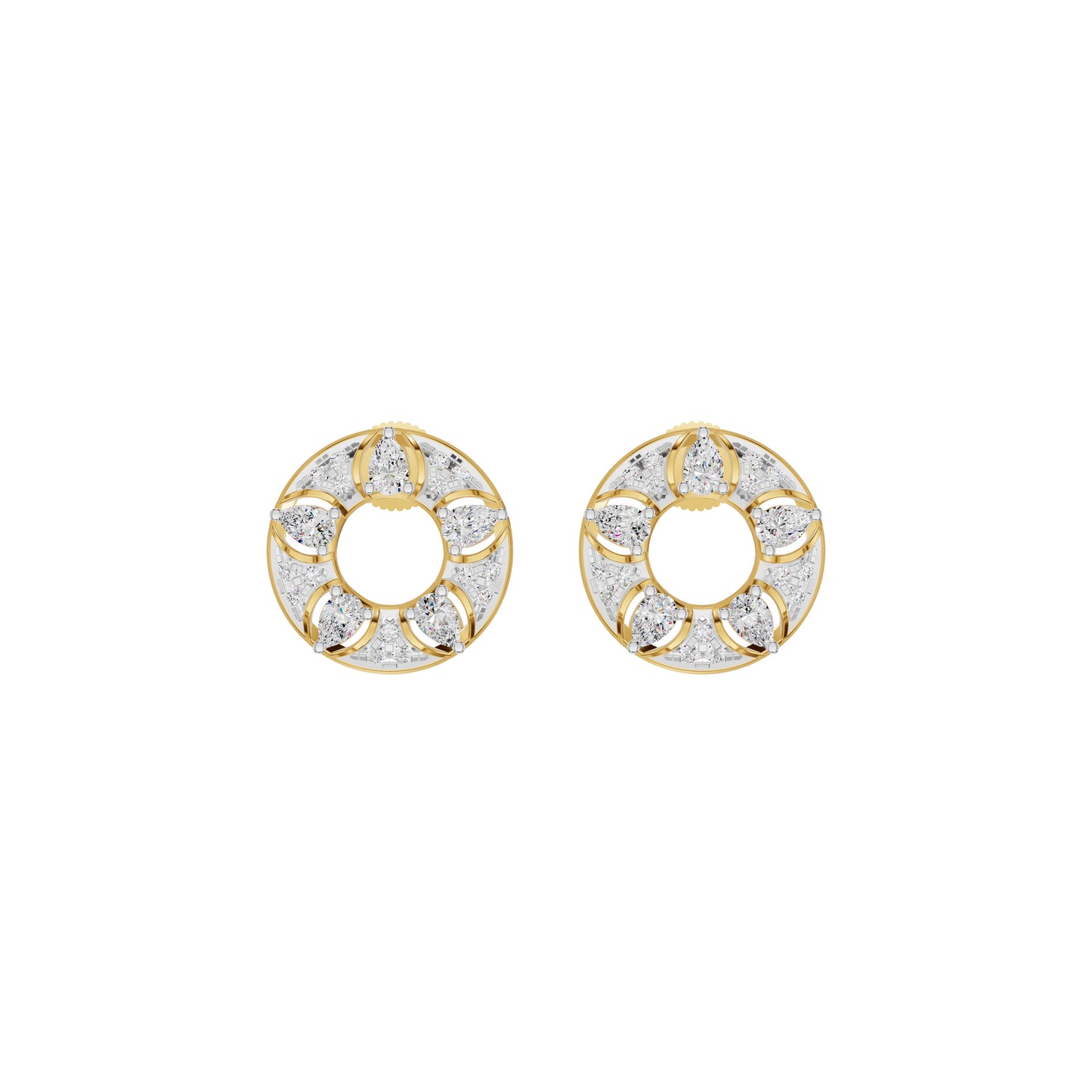 Aurielle Crown Diamond Earrings