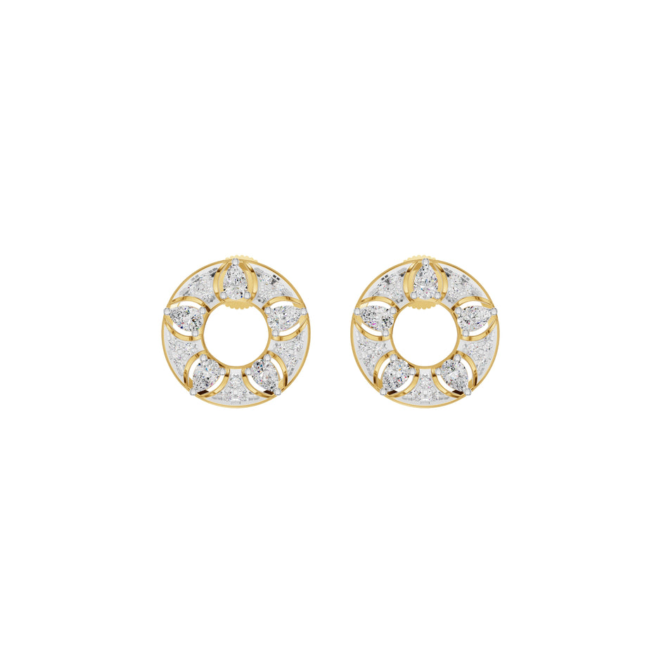 Aurielle Crown Diamond Earrings