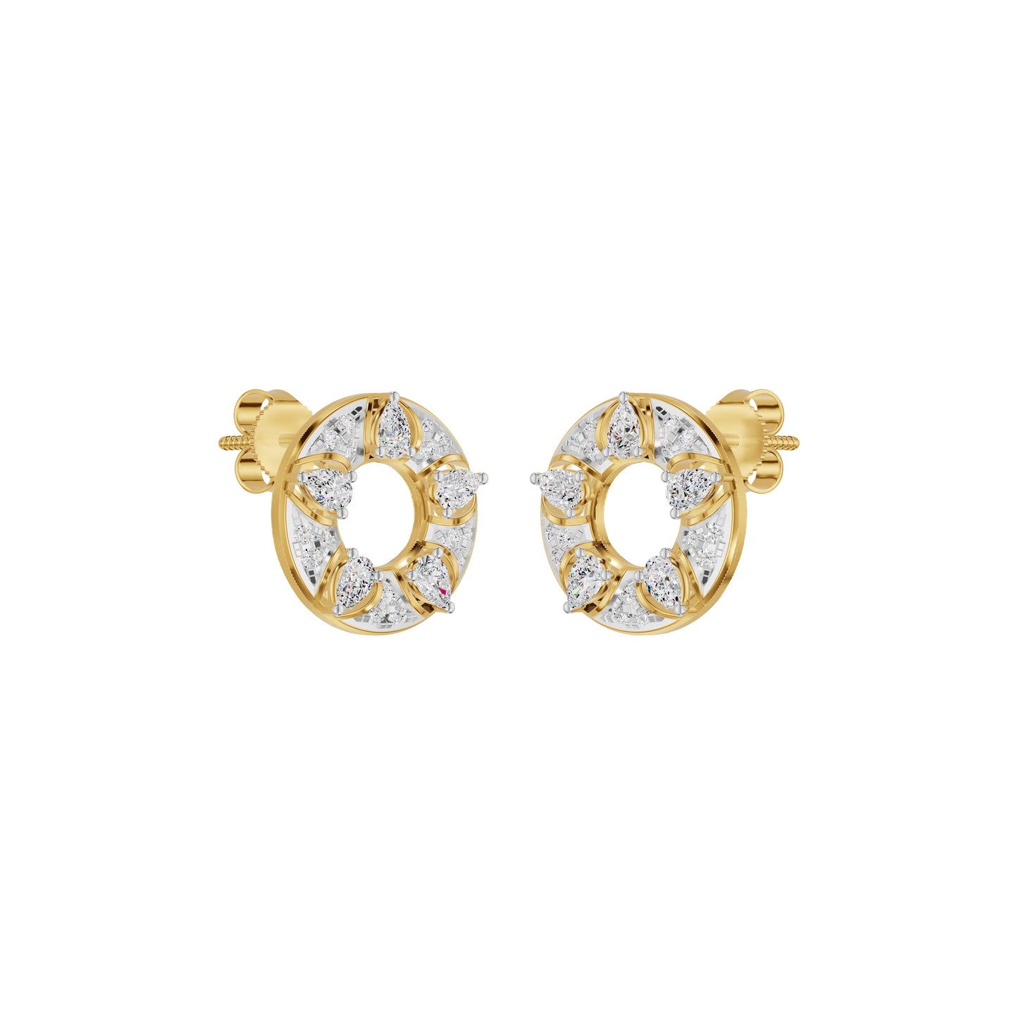 Aurielle Crown Diamond Earrings