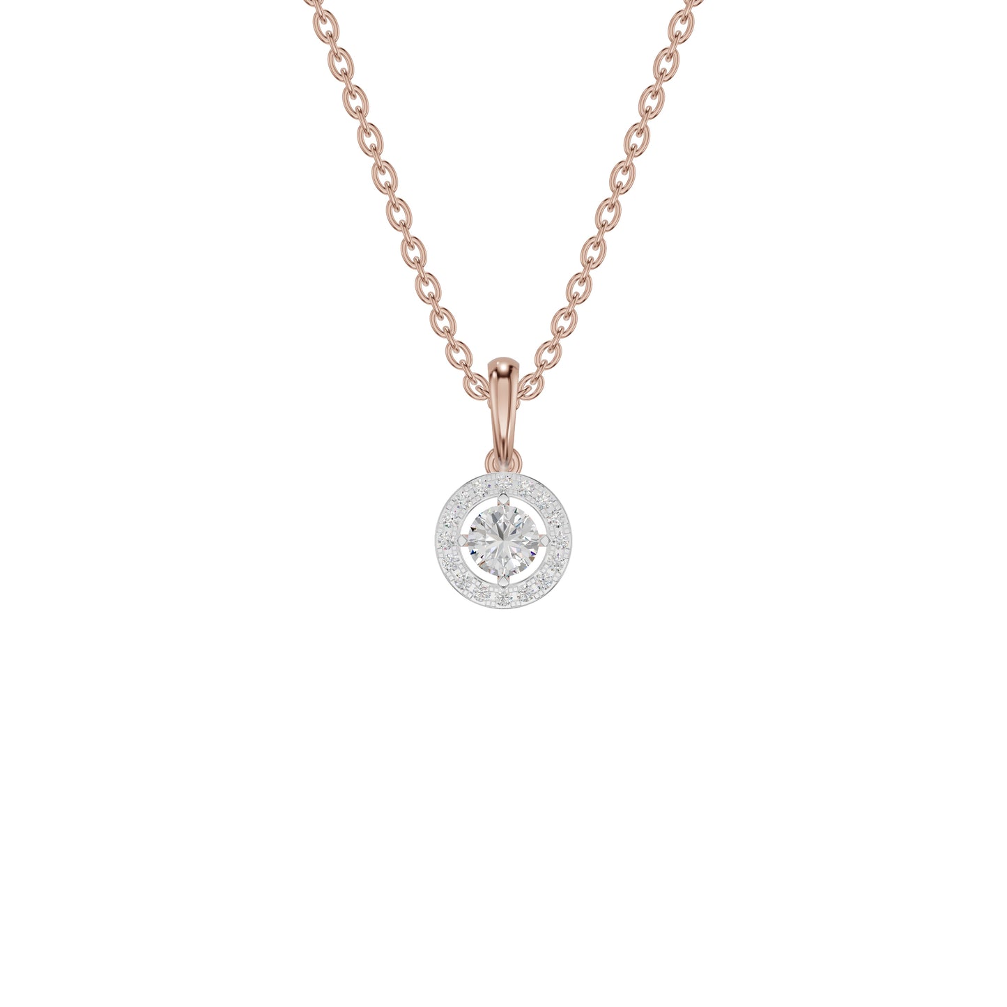 Lumiera Halo Diamond Pendant