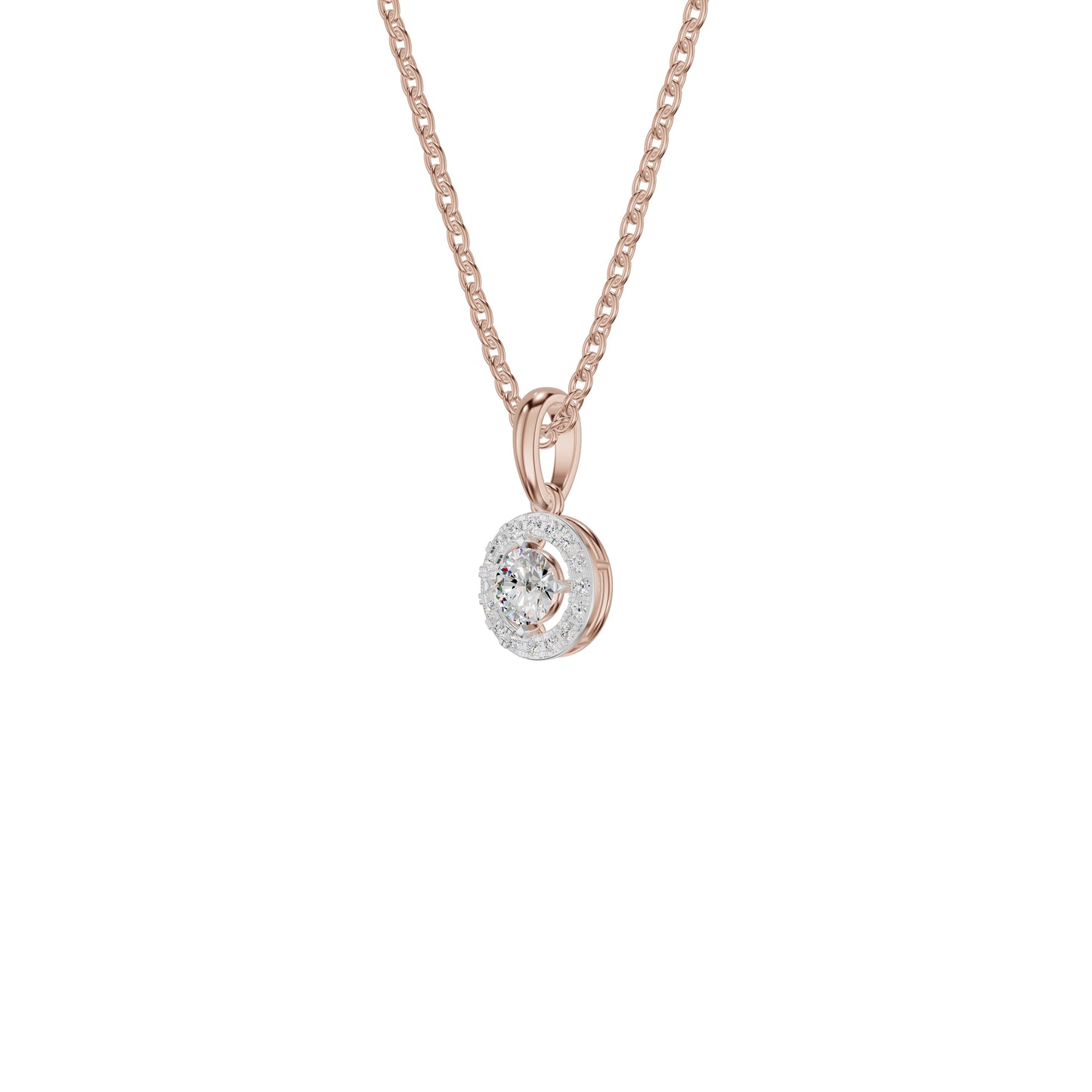 Lumiera Halo Diamond Pendant