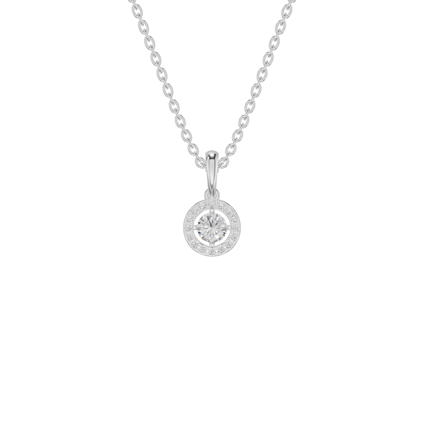 Lumiera Halo Diamond Pendant