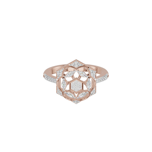 Hexaflora Diamond Ring