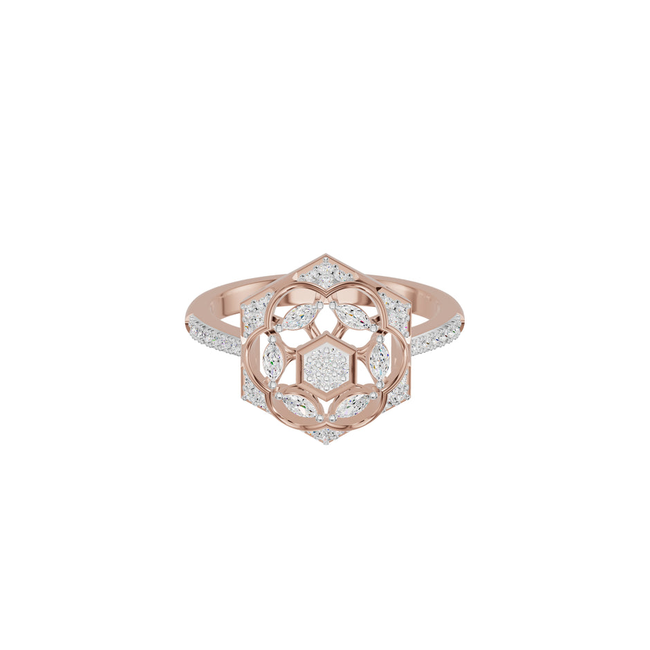 Hexaflora Diamond Ring