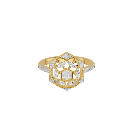 Hexaflora Diamond Ring