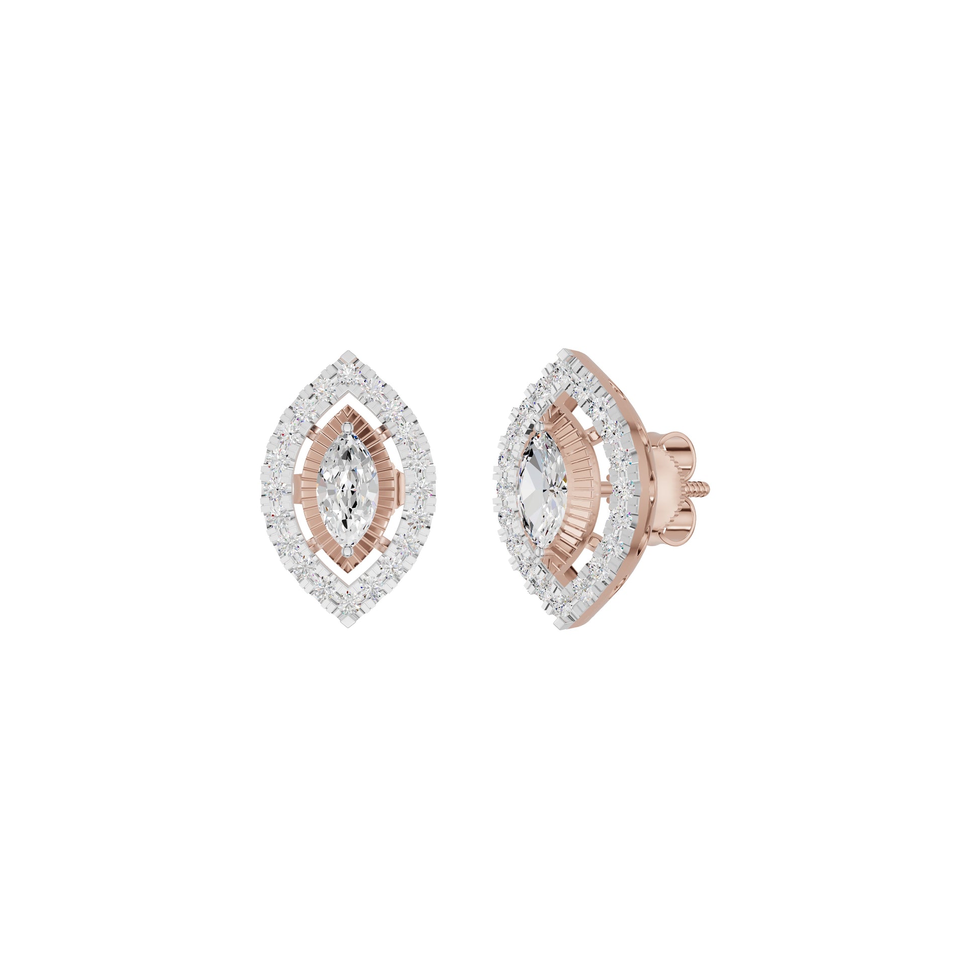 Navyra Marquise Diamond Earrings 18 KT / Rose Gold