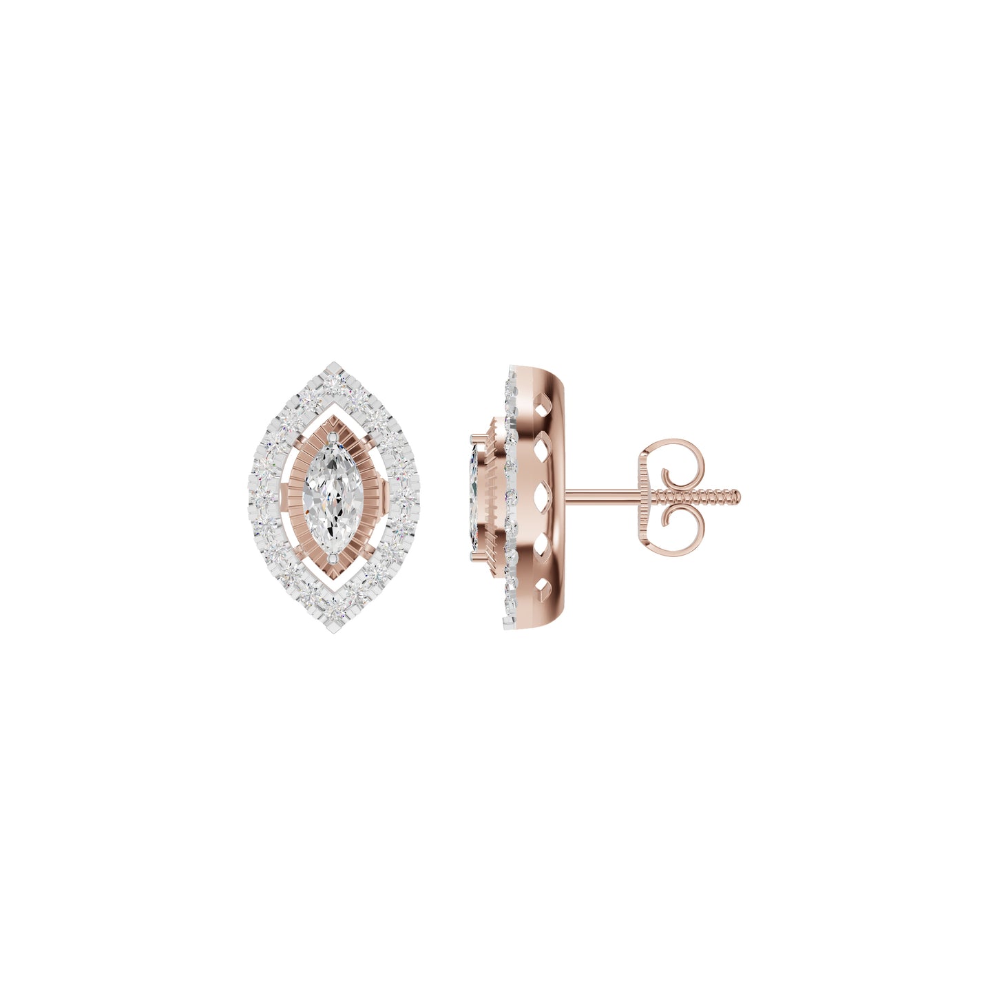 Navyra Marquise Diamond Earrings 18 KT / Rose Gold