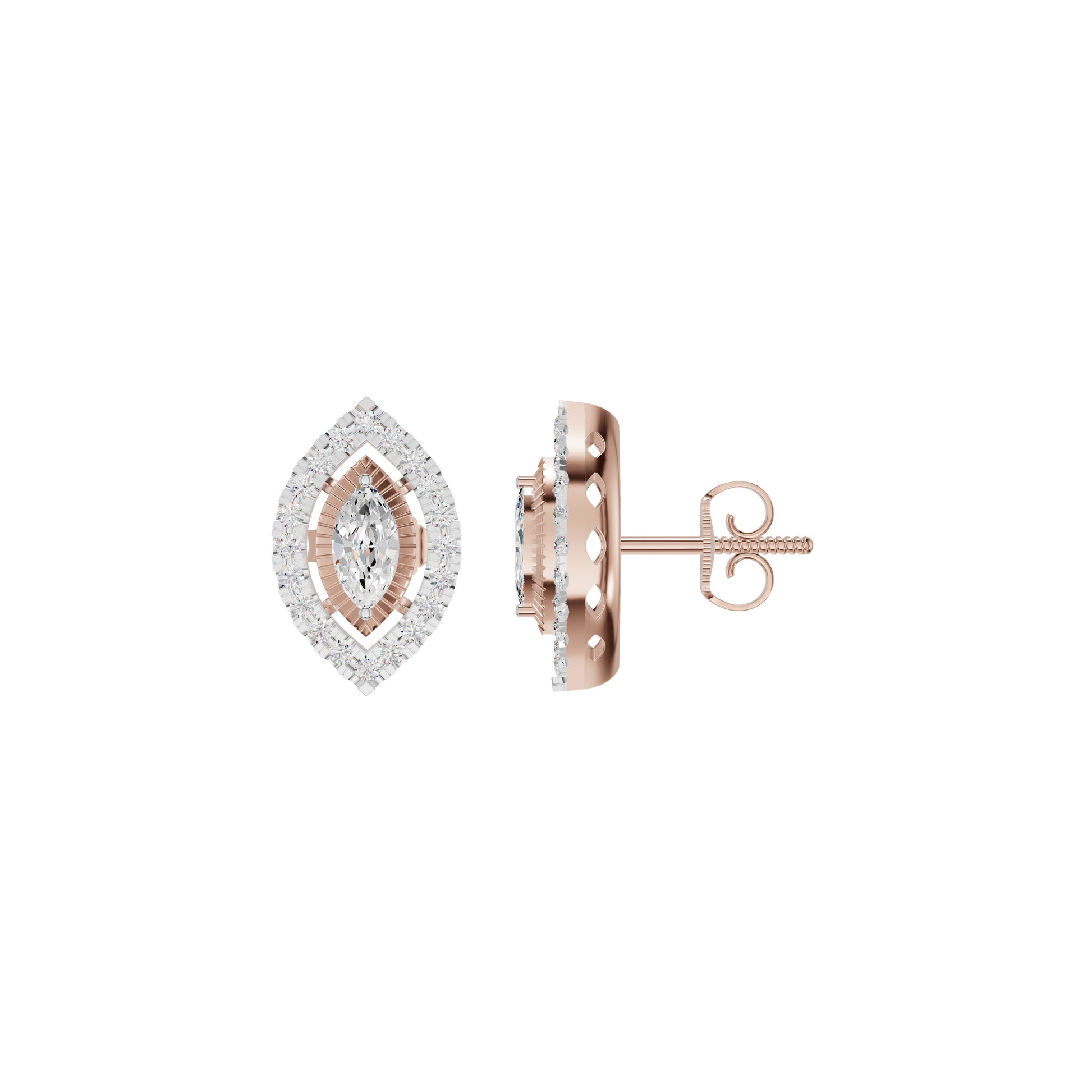 Navyra Marquise Diamond Earrings 18 KT / Rose Gold