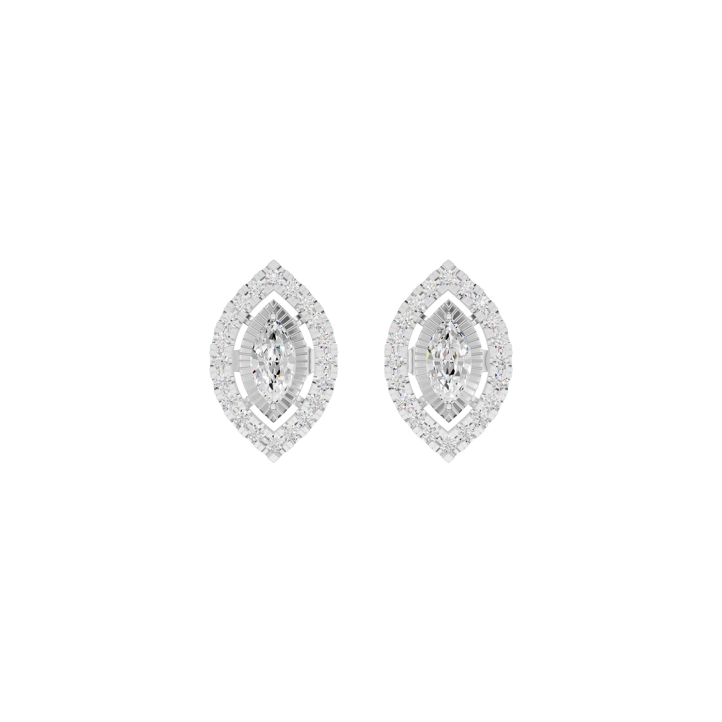 Navyra Marquise Diamond Earrings 18 KT / White Gold