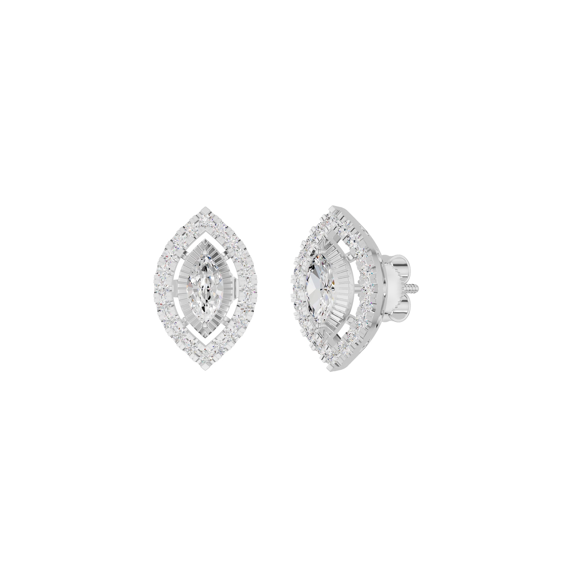 Navyra Marquise Diamond Earrings 18 KT / White Gold