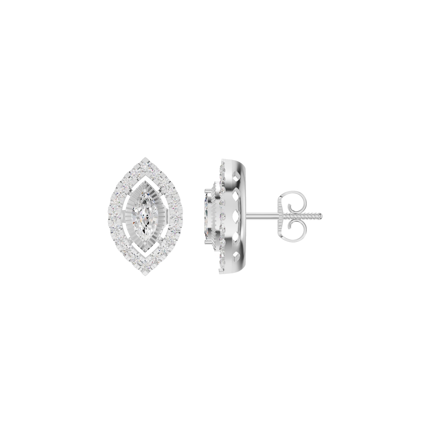 Navyra Marquise Diamond Earrings 18 KT / White Gold