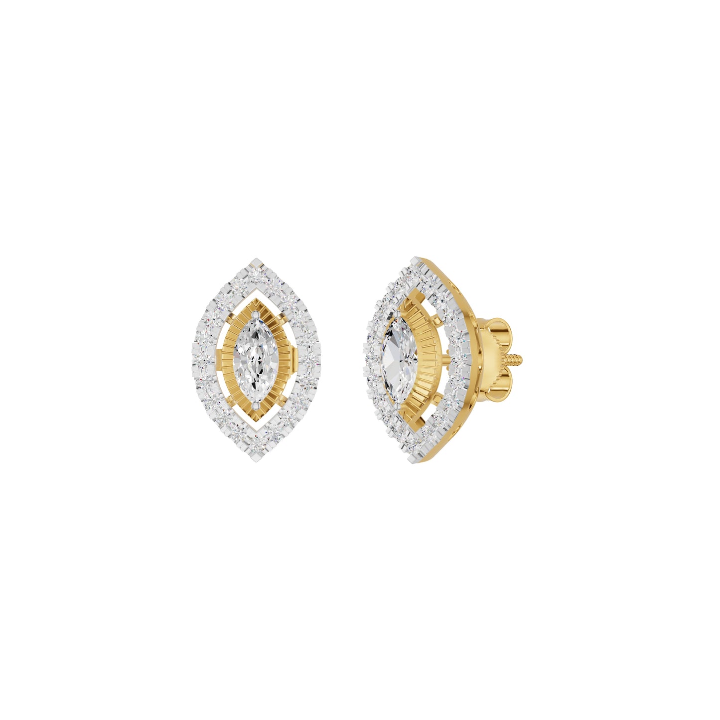 Navyra Marquise Diamond Earrings 18 KT / Yellow Gold