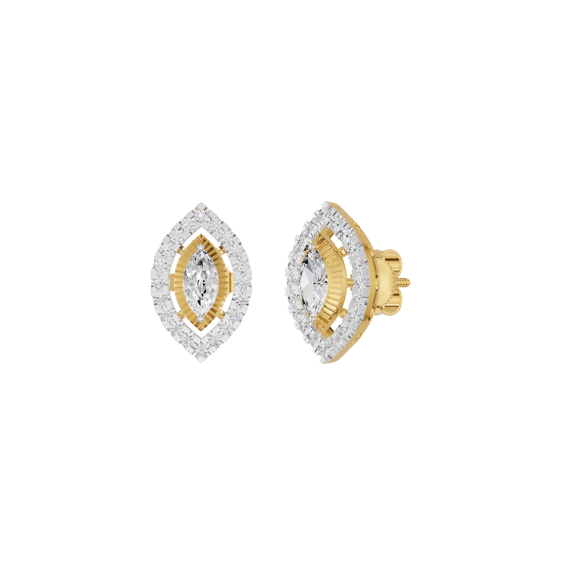 Navyra Marquise Diamond Earrings 18 KT / Yellow Gold