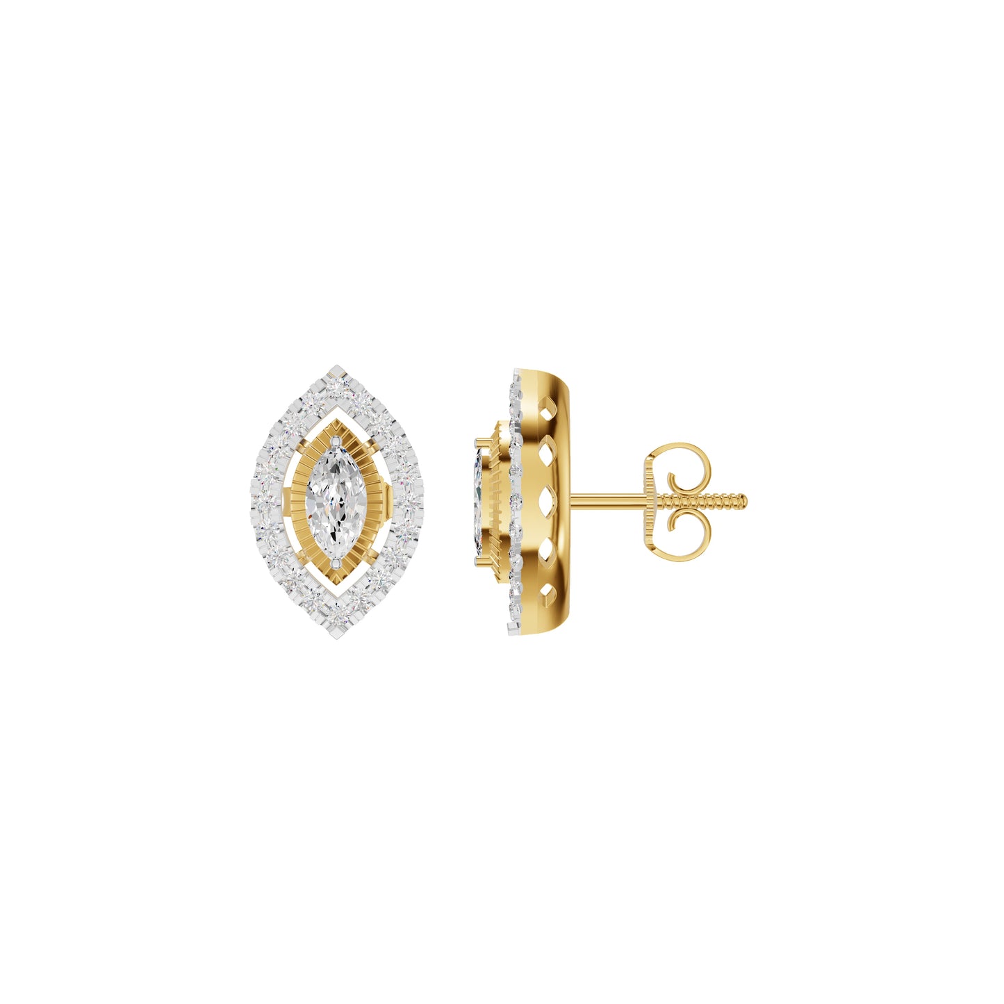 Navyra Marquise Diamond Earrings 18 KT / Yellow Gold