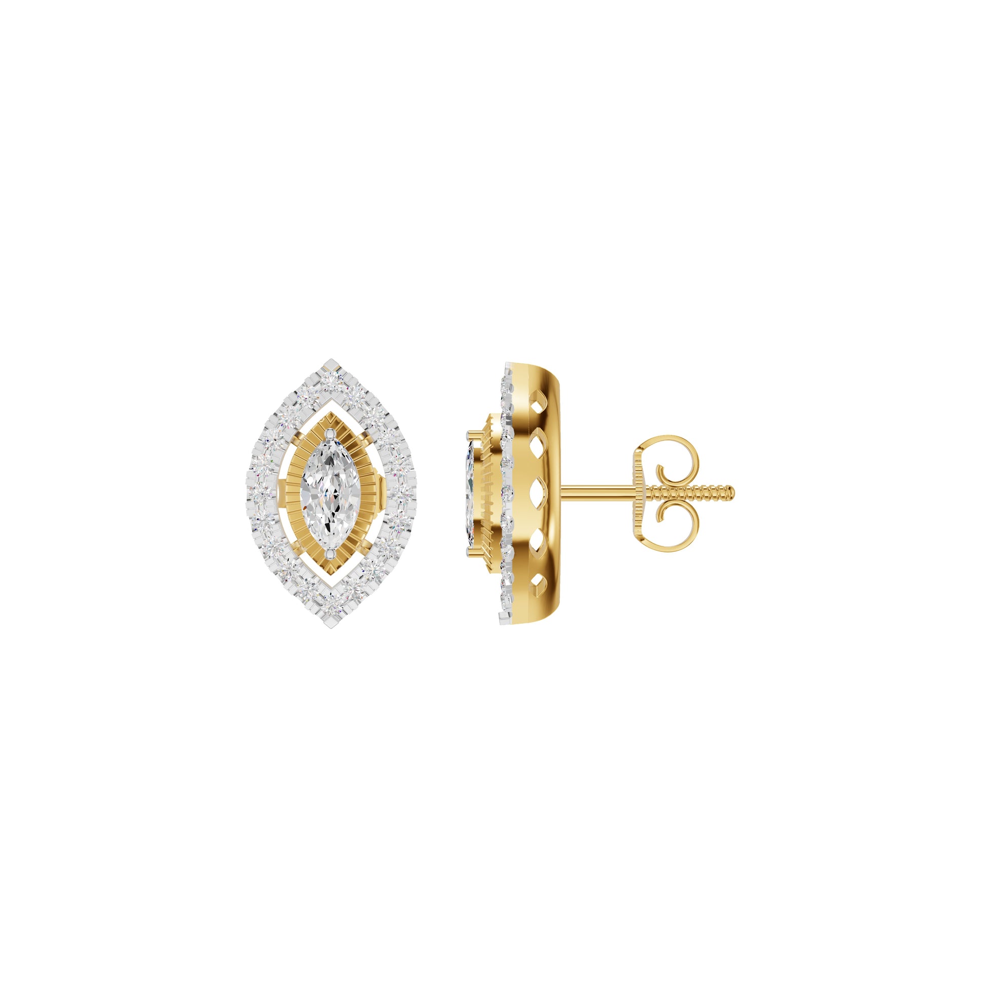 Navyra Marquise Diamond Earrings 18 KT / Yellow Gold