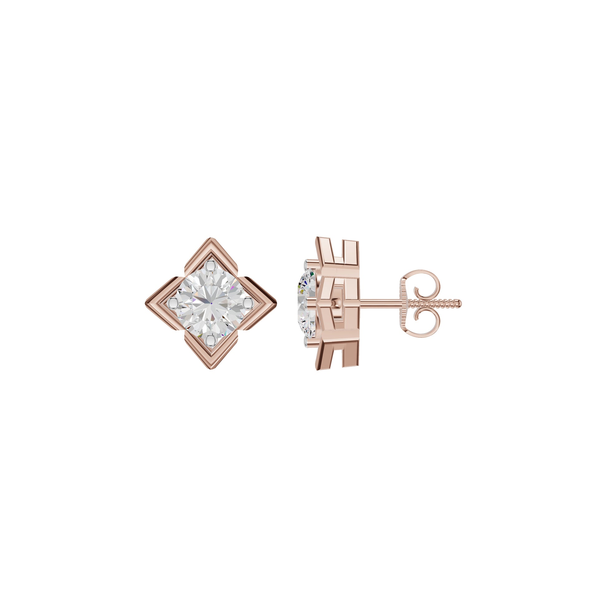 ID-LGERA24493XX 18 KT / Rose Gold