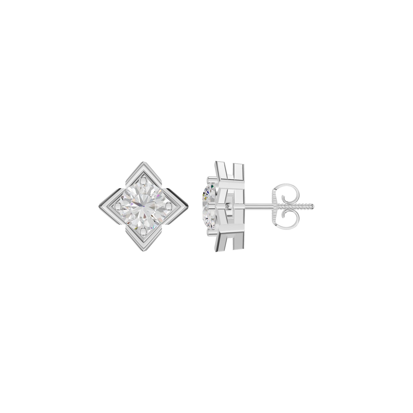 ID-LGERA24493XX 18 KT / White Gold