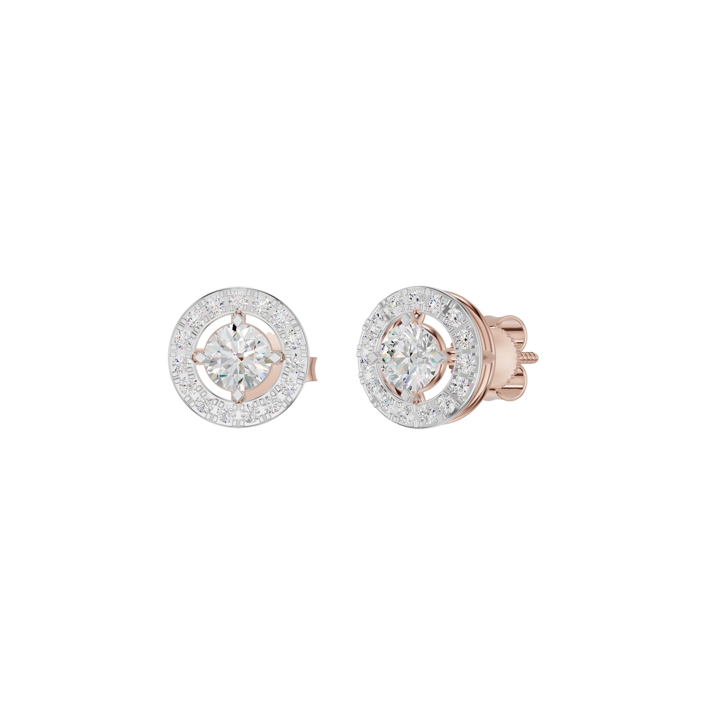 Lumiera Halo Diamond Earrings