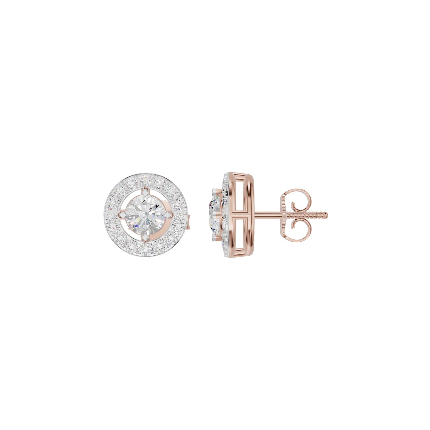 Lumiera Halo Diamond Earrings