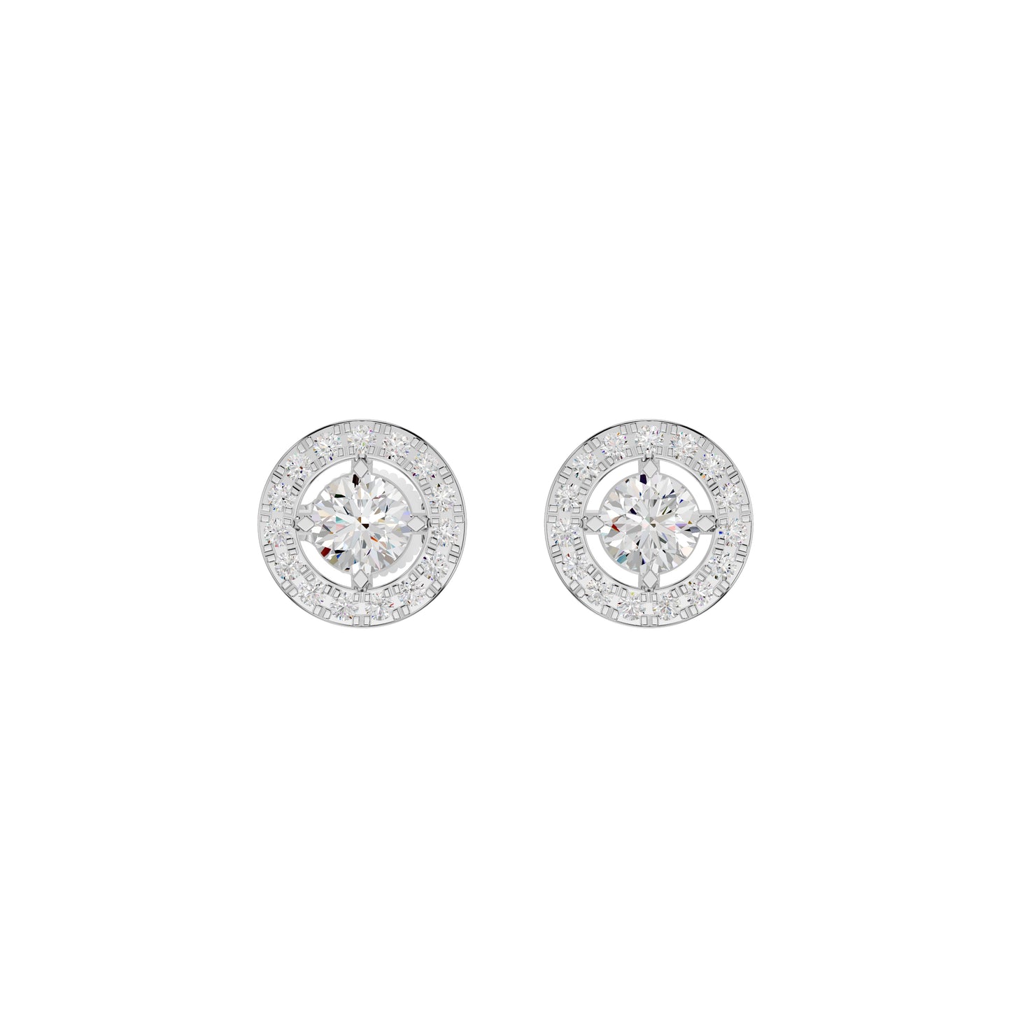 Lumiera Halo Diamond Earrings