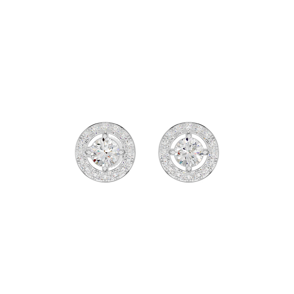 Lumiera Halo Diamond Earrings
