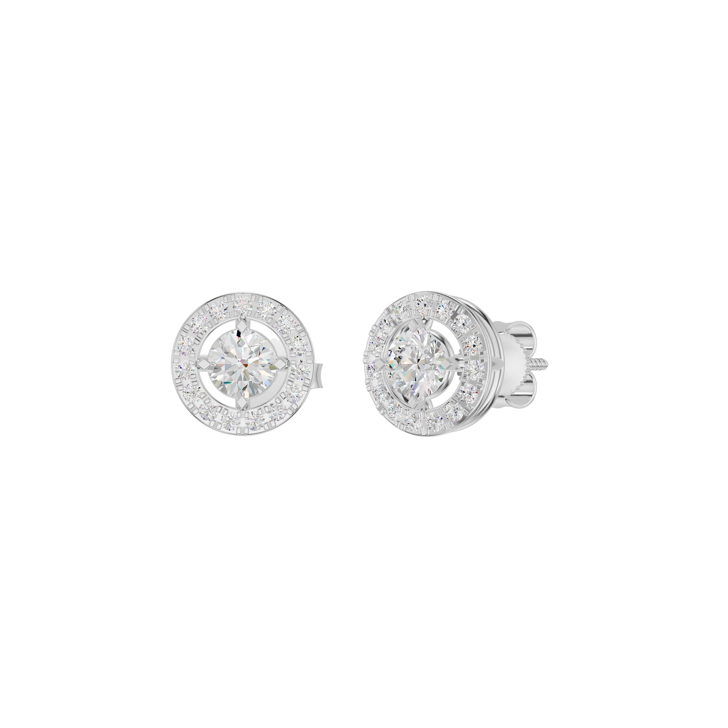 Lumiera Halo Diamond Earrings