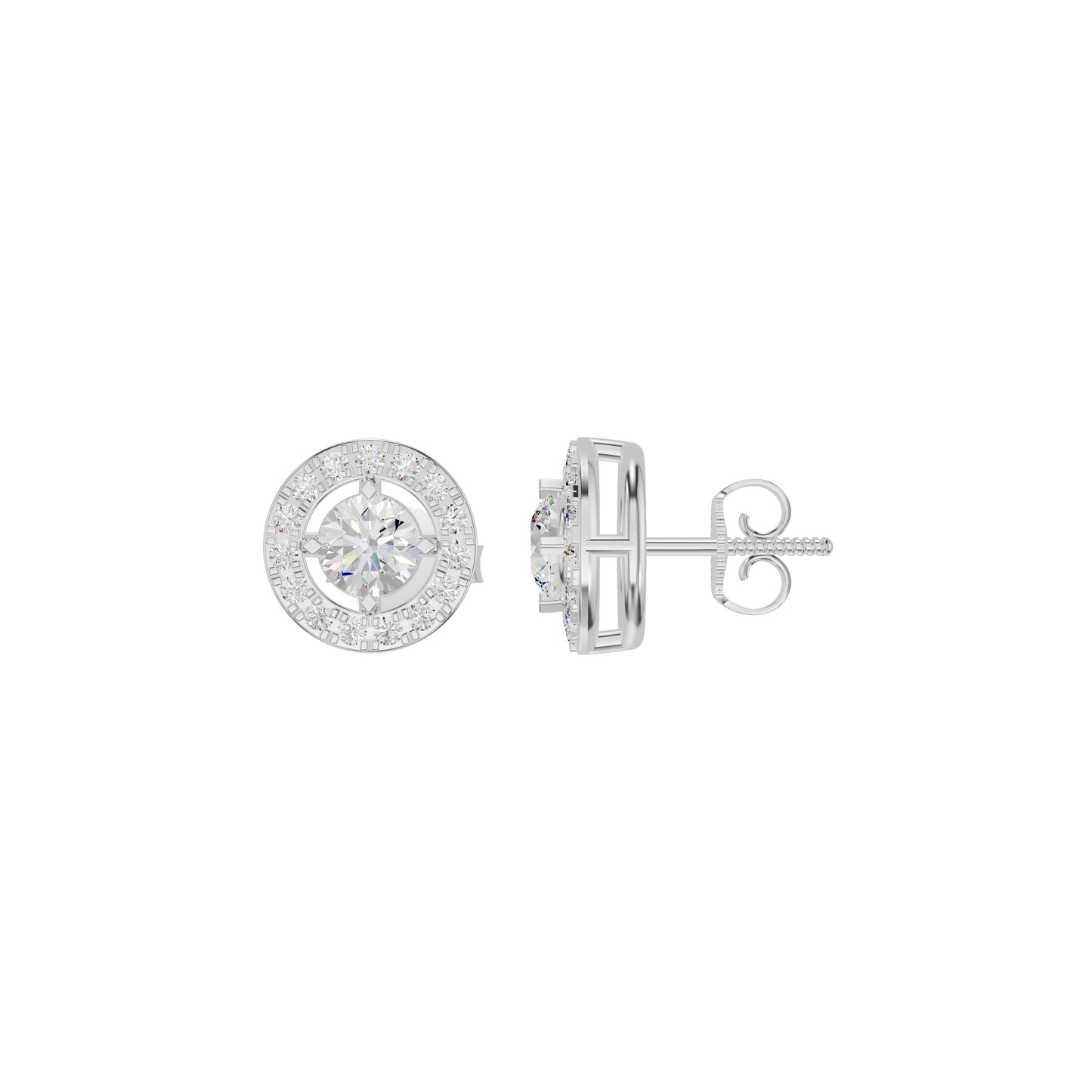 Lumiera Halo Diamond Earrings