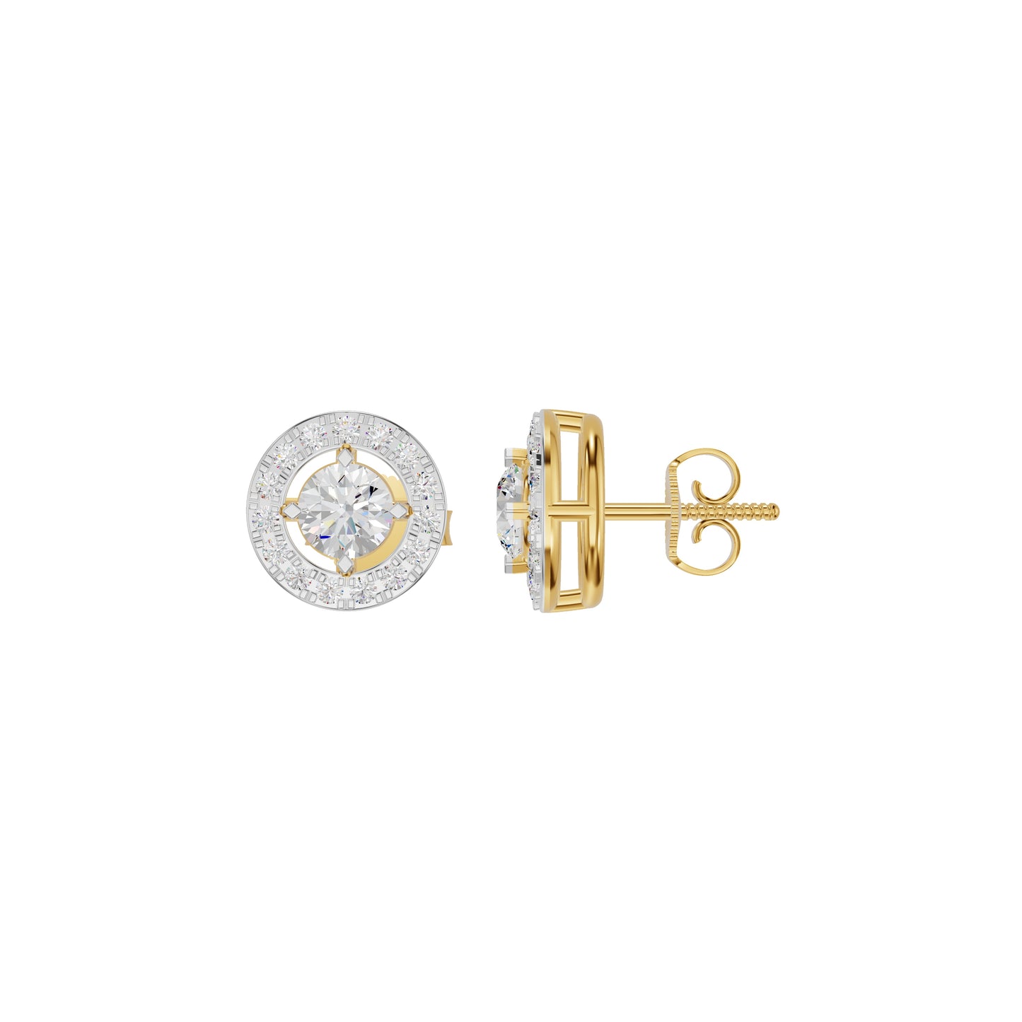 Lumiera Halo Diamond Earrings