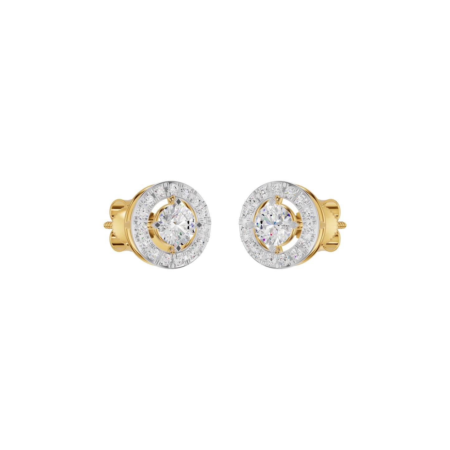 Lumiera Halo Diamond Earrings