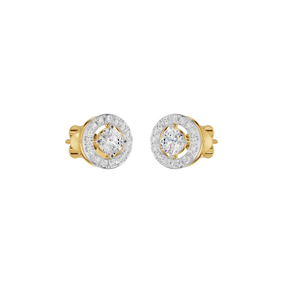 Lumiera Halo Diamond Earrings
