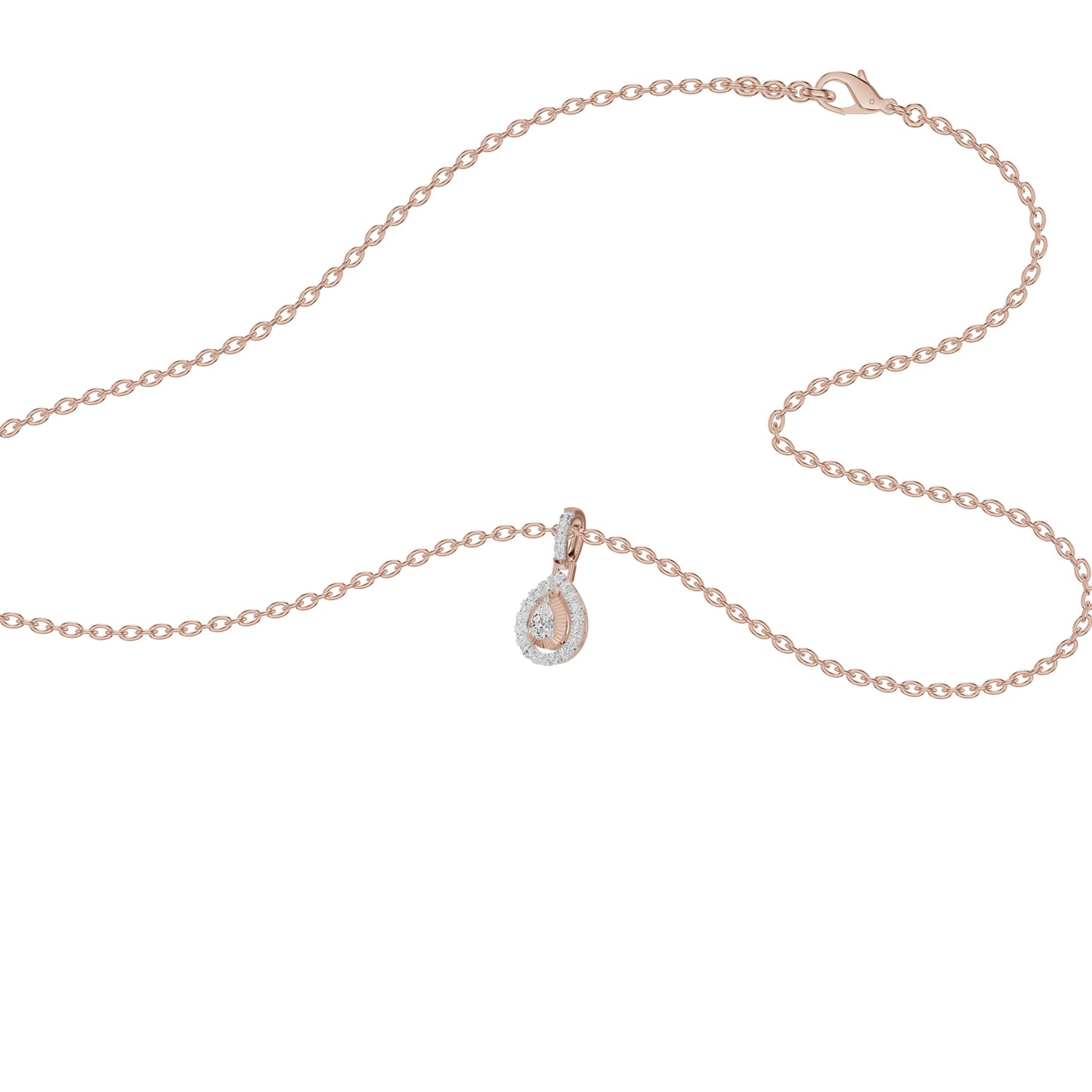 Pearlisse Halo Diamond Pendant
