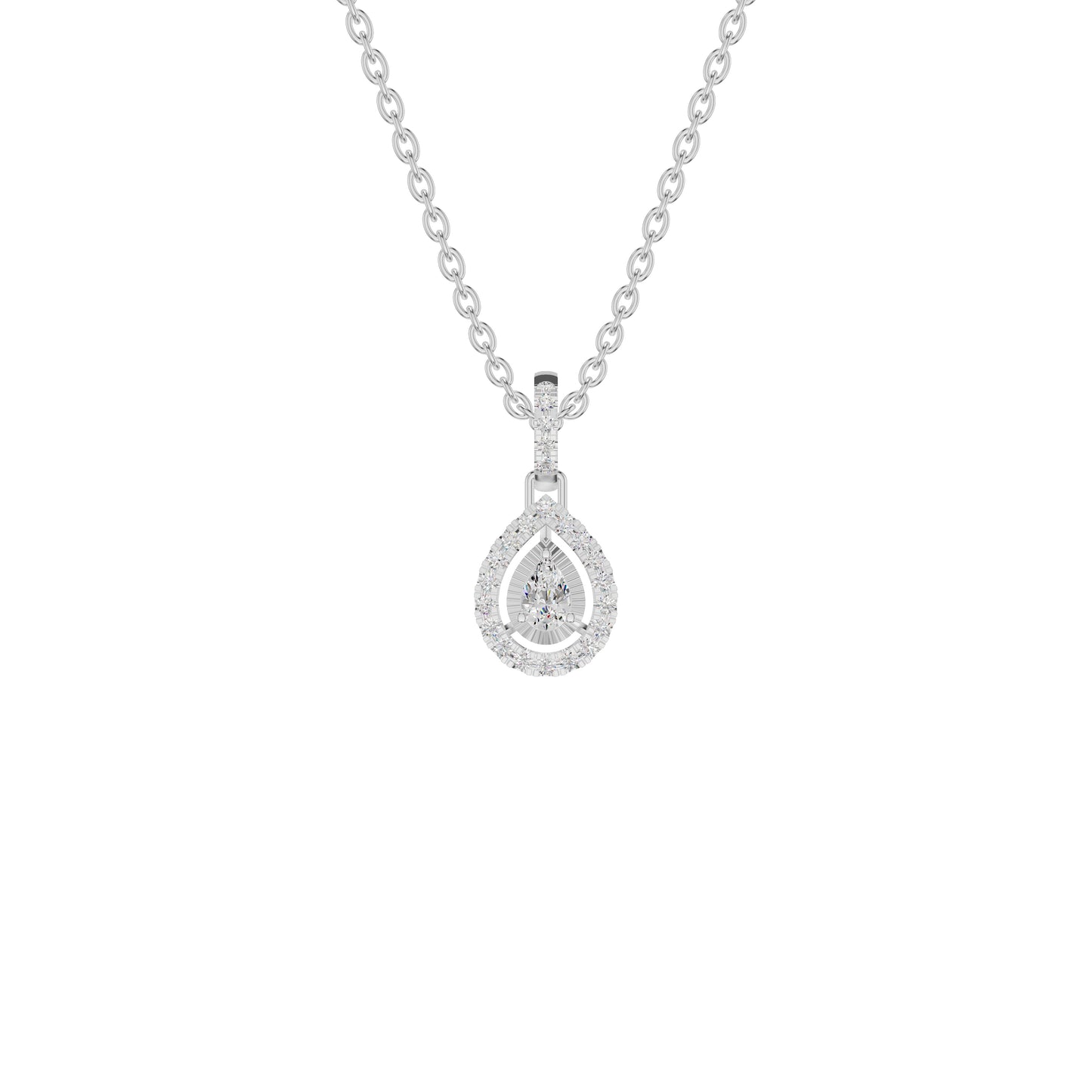 Pearlisse Halo Diamond Pendant
